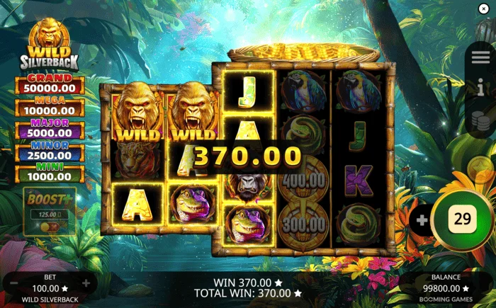 Wild Silverback – alapnyeremény Wild Coin Connect funkcióval