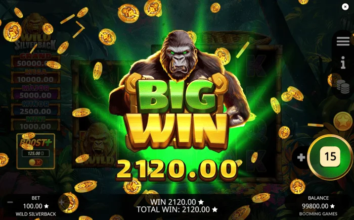 Wild Silverback – nagy nyeremény felhalmozott érmékkel