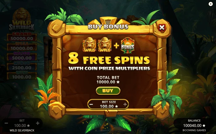 Wild Silverback – Free Spins indítása